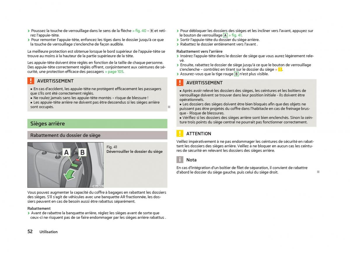 Skoda Fabia II 2 manuel du proprietaire / page 54