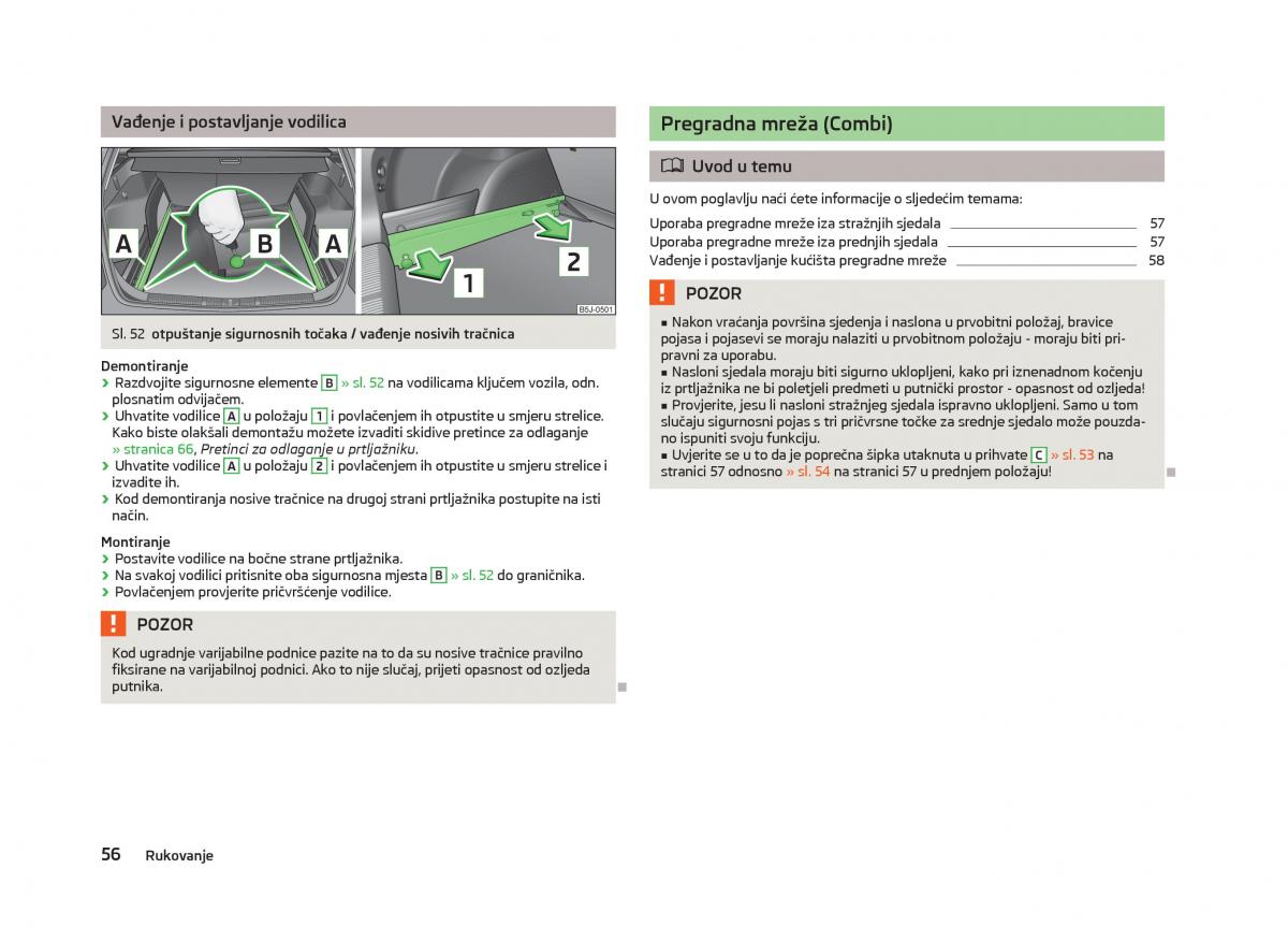 Skoda Fabia II 2 vlasnicko uputstvo / page 58