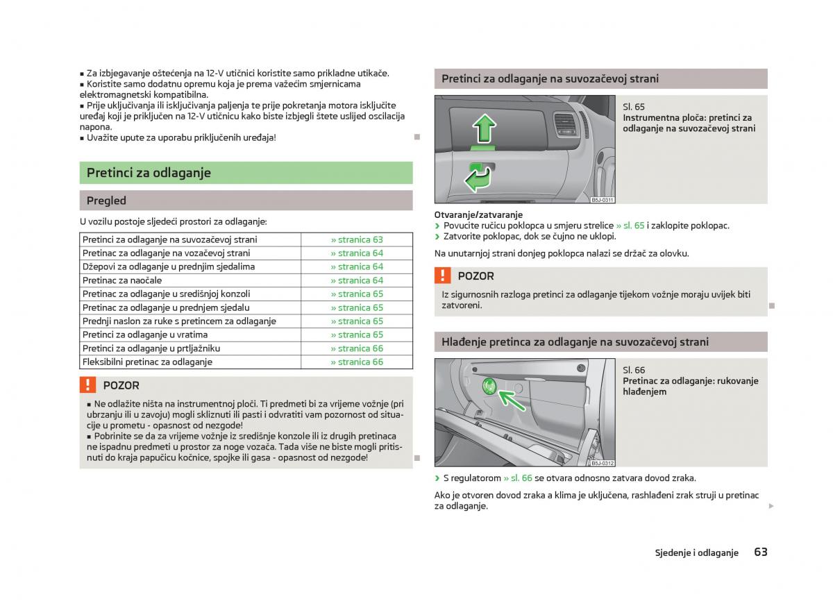 Skoda Fabia II 2 vlasnicko uputstvo / page 65