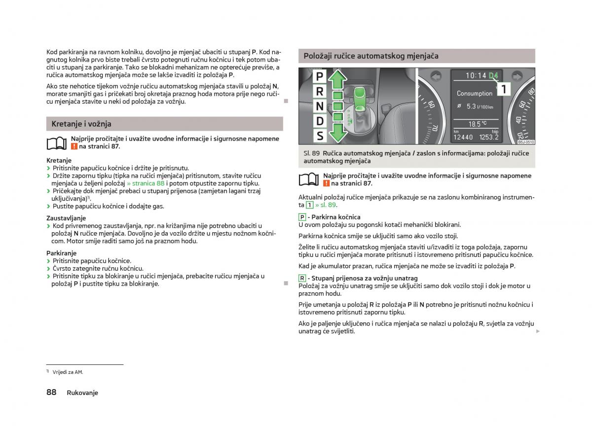 Skoda Fabia II 2 vlasnicko uputstvo / page 90