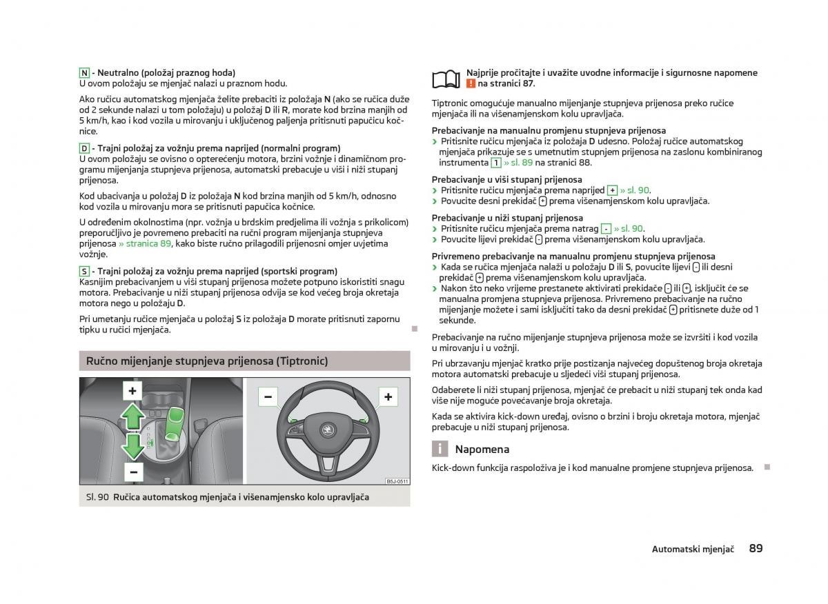 Skoda Fabia II 2 vlasnicko uputstvo / page 91