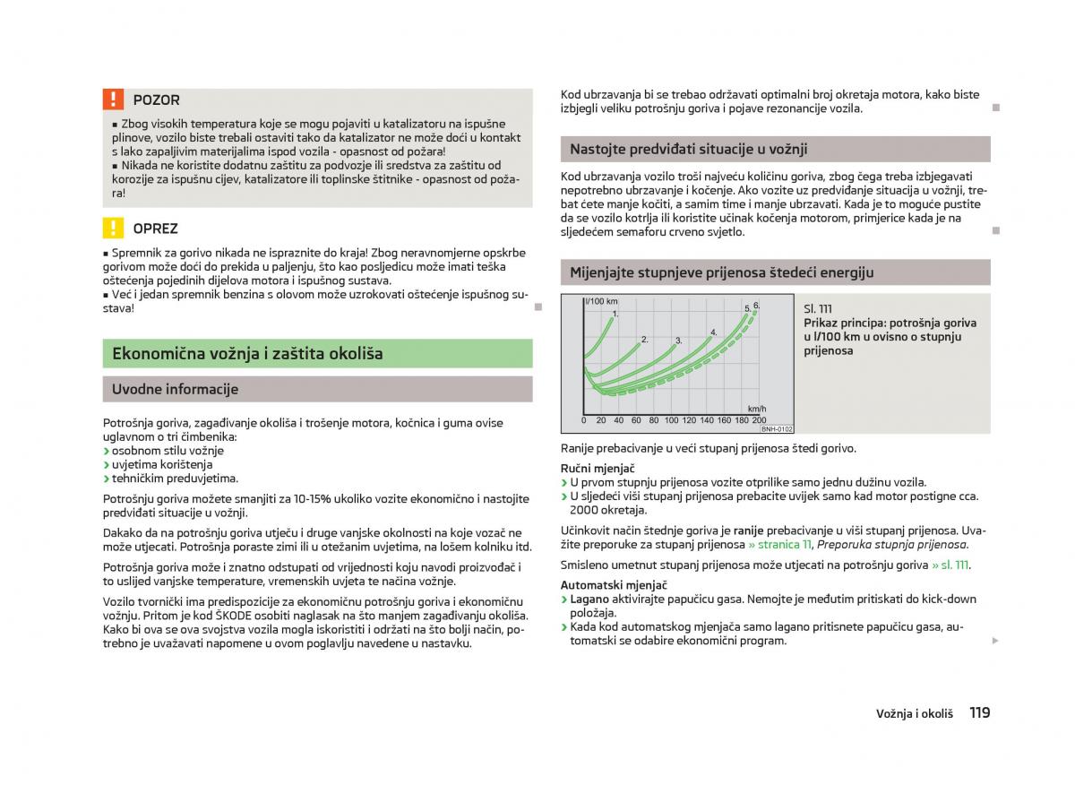 Skoda Fabia II 2 vlasnicko uputstvo / page 121