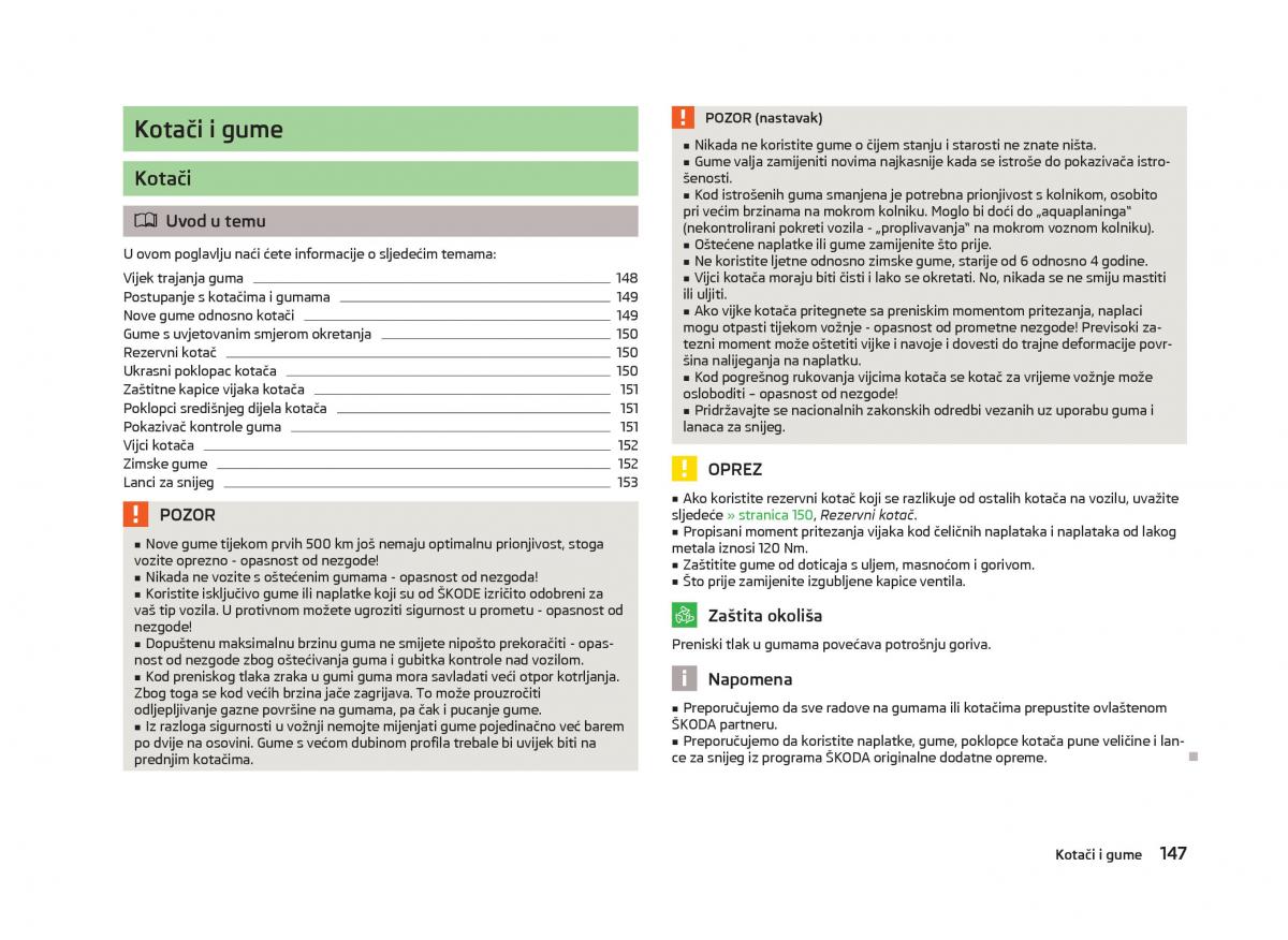 Skoda Fabia II 2 vlasnicko uputstvo / page 149