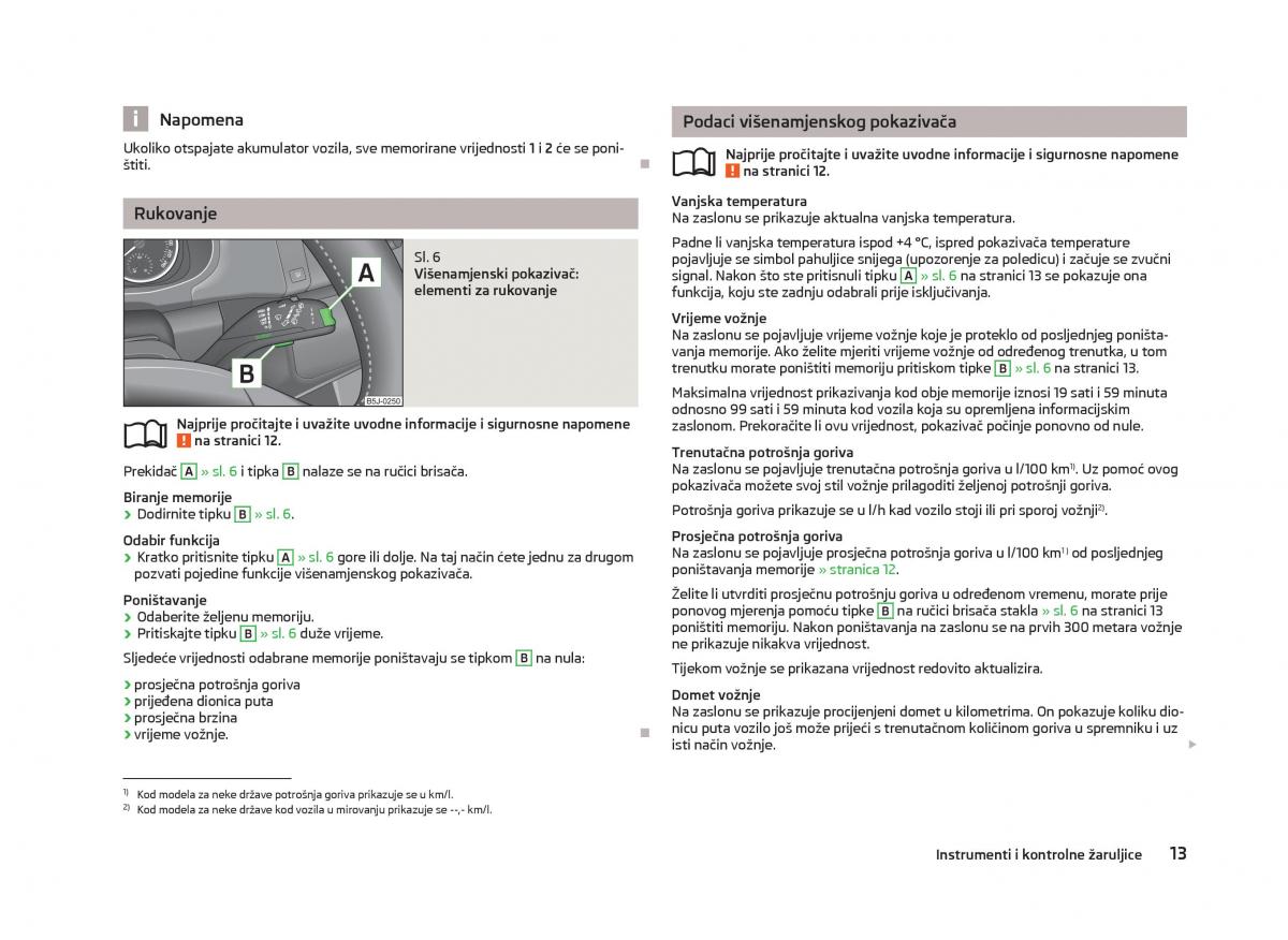 Skoda Fabia II 2 vlasnicko uputstvo / page 15