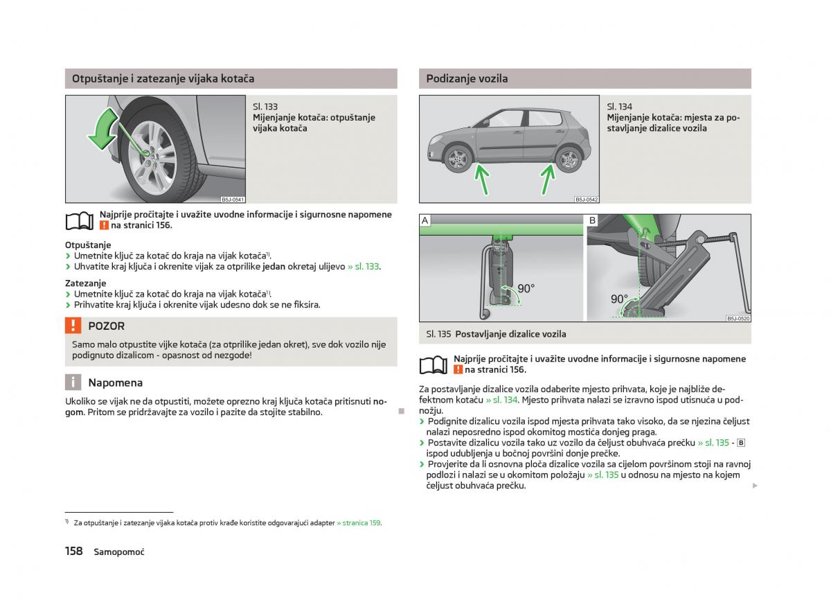 Skoda Fabia II 2 vlasnicko uputstvo / page 160