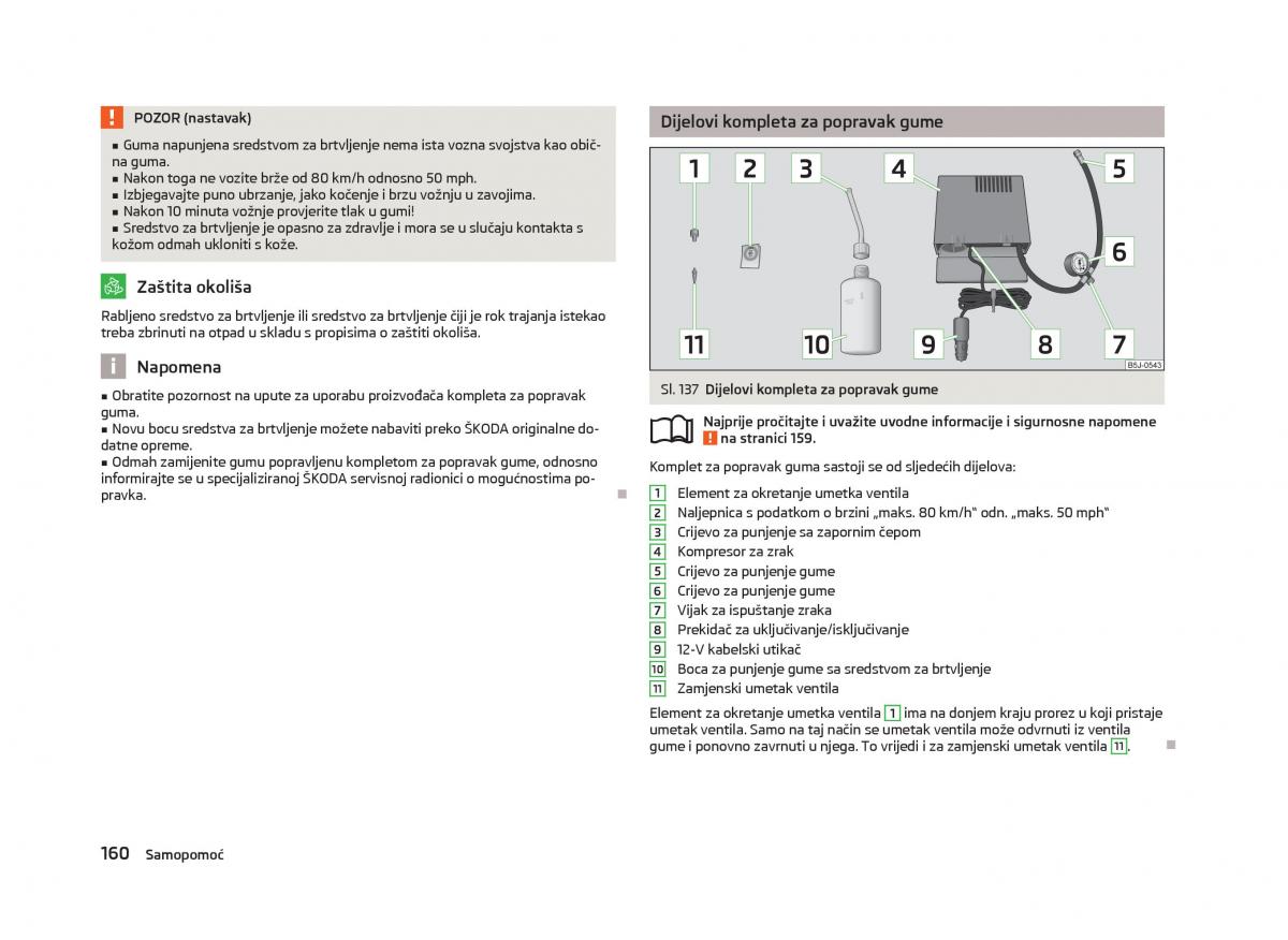 Skoda Fabia II 2 vlasnicko uputstvo / page 162