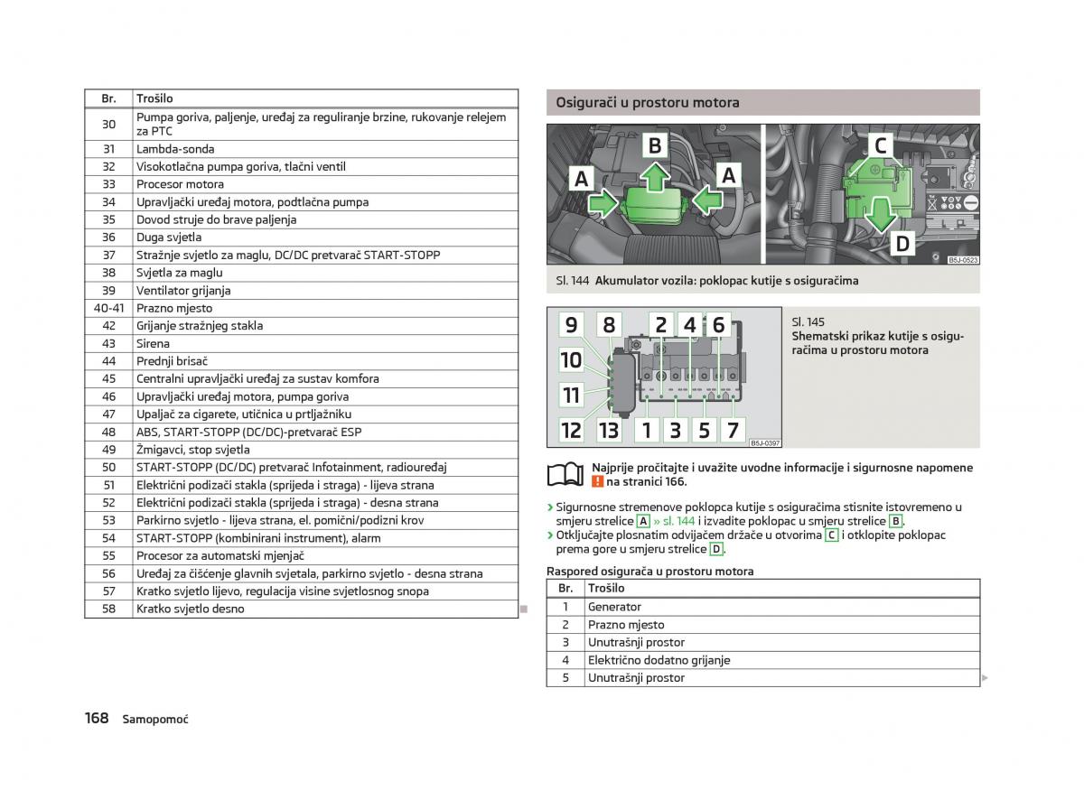 Skoda Fabia II 2 vlasnicko uputstvo / page 170