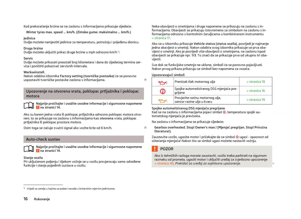 Skoda Fabia II 2 vlasnicko uputstvo / page 18