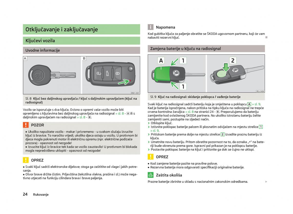 Skoda Fabia II 2 vlasnicko uputstvo / page 26