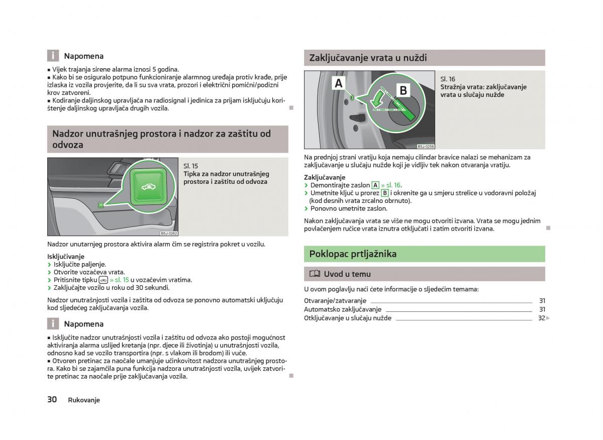 Skoda Fabia II 2 vlasnicko uputstvo / page 32