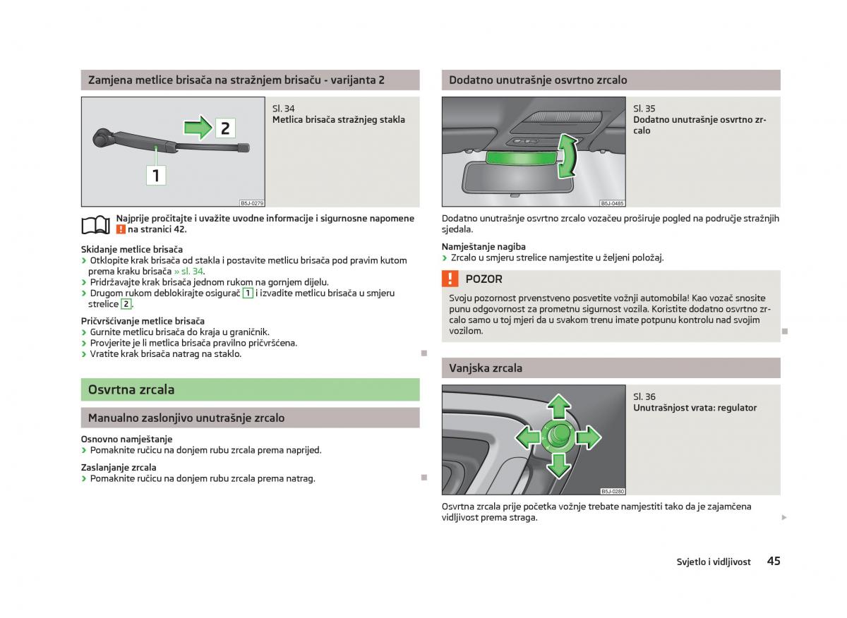 Skoda Fabia II 2 vlasnicko uputstvo / page 47