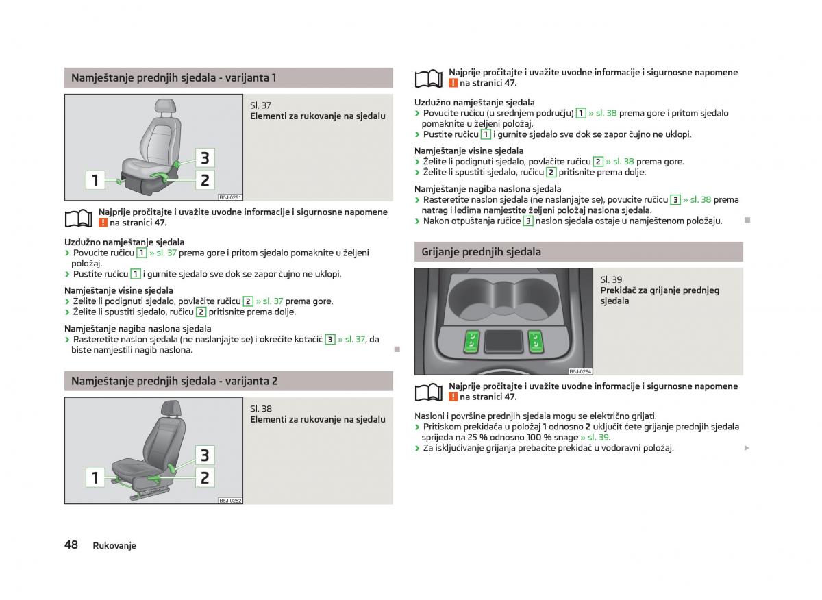 Skoda Fabia II 2 vlasnicko uputstvo / page 50