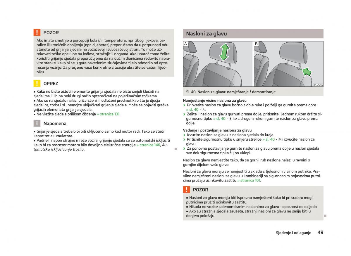 Skoda Fabia II 2 vlasnicko uputstvo / page 51