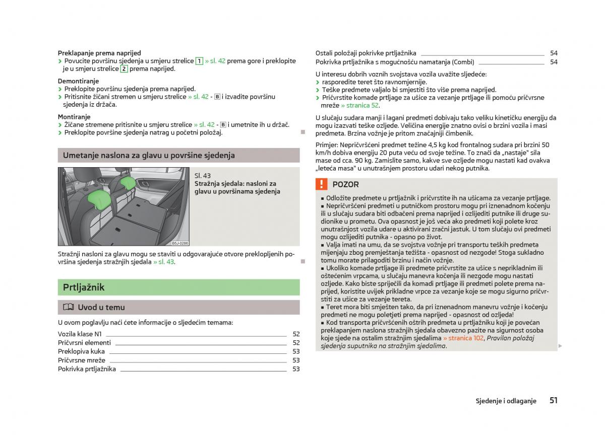 Skoda Fabia II 2 vlasnicko uputstvo / page 53