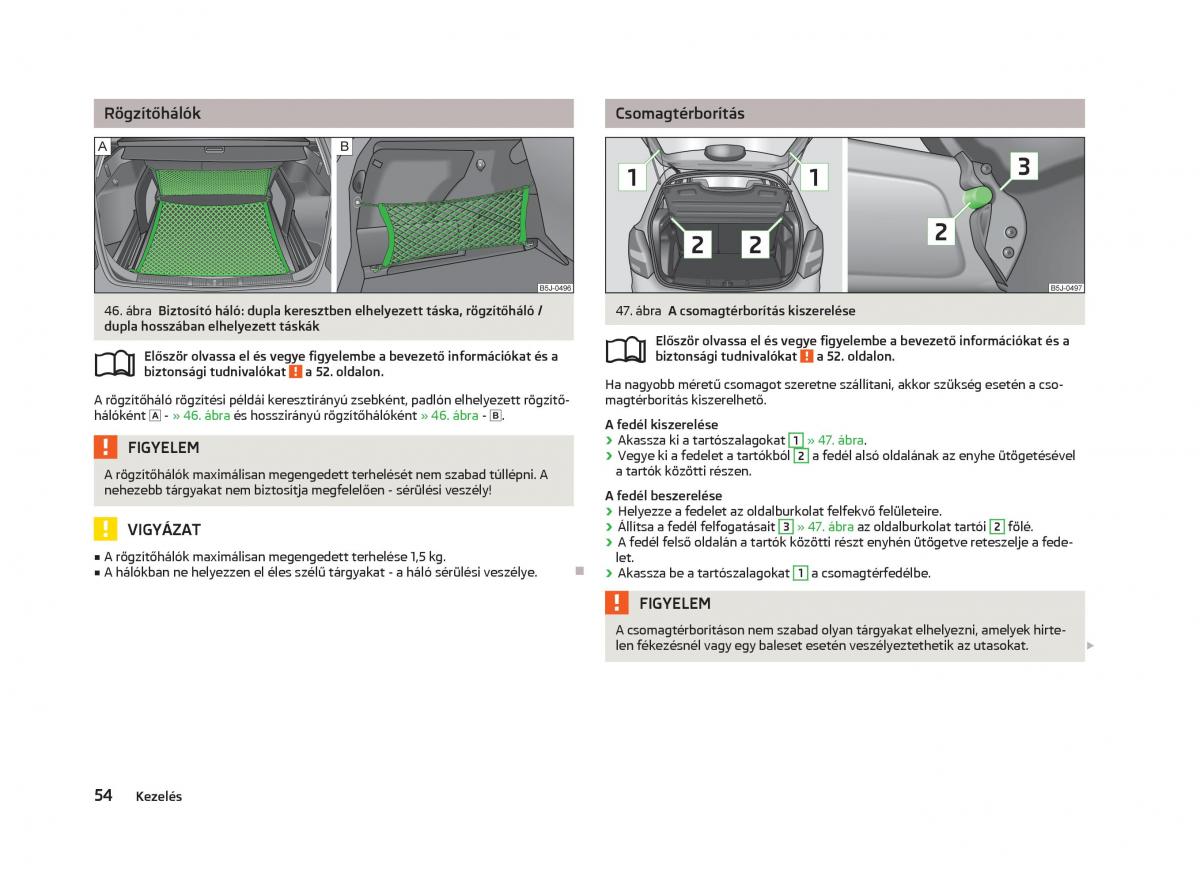 Skoda Fabia II 2 Kezelesi utmutato / page 56