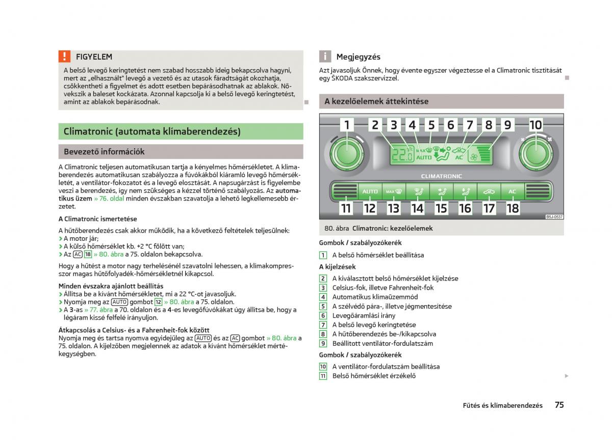 Skoda Fabia II 2 Kezelesi utmutato / page 77