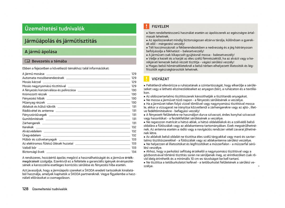 Skoda Fabia II 2 Kezelesi utmutato / page 130