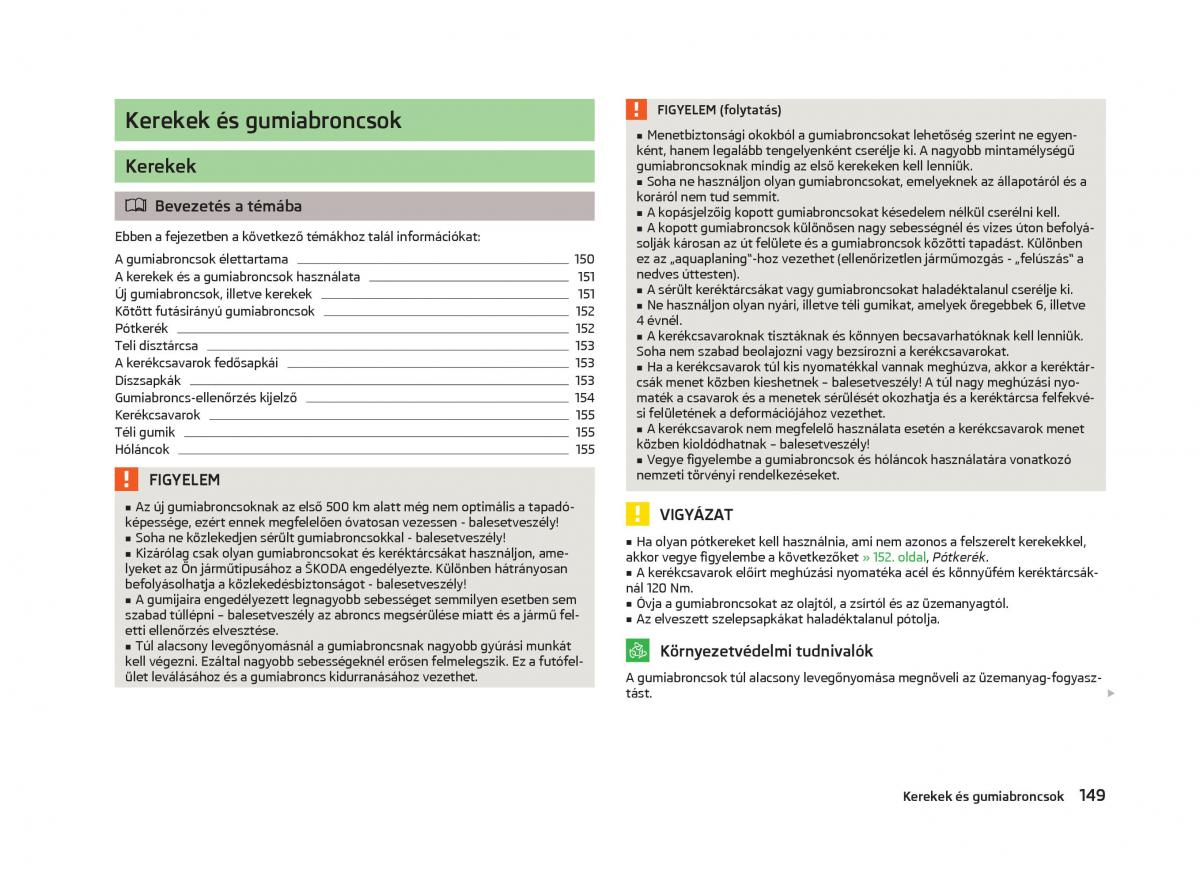 Skoda Fabia II 2 Kezelesi utmutato / page 151