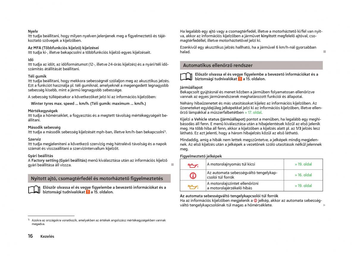 Skoda Fabia II 2 Kezelesi utmutato / page 18