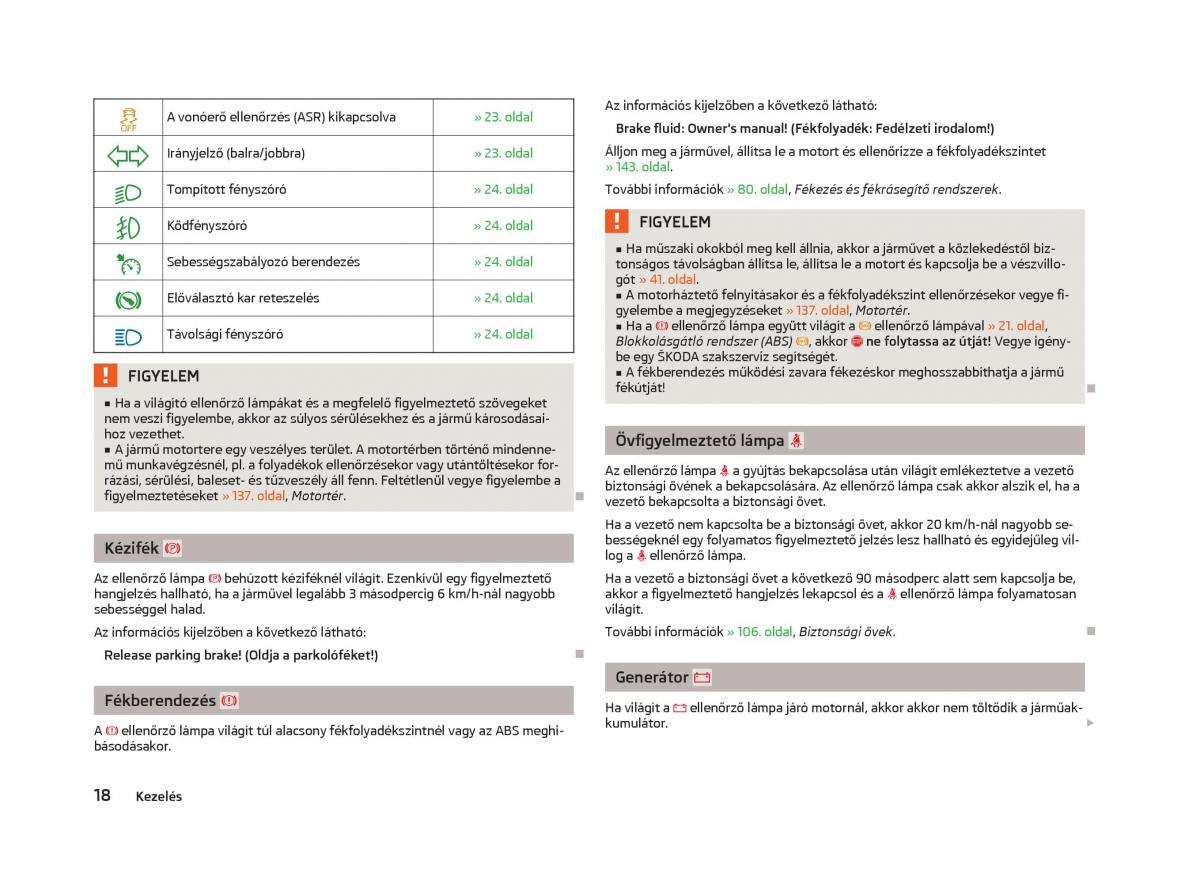 Skoda Fabia II 2 Kezelesi utmutato / page 20