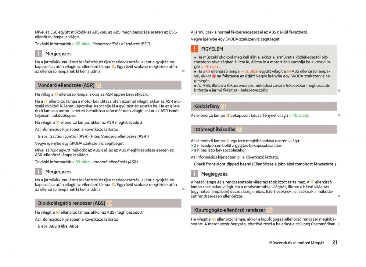 Skoda Fabia II 2 Kezelesi utmutato / page 23