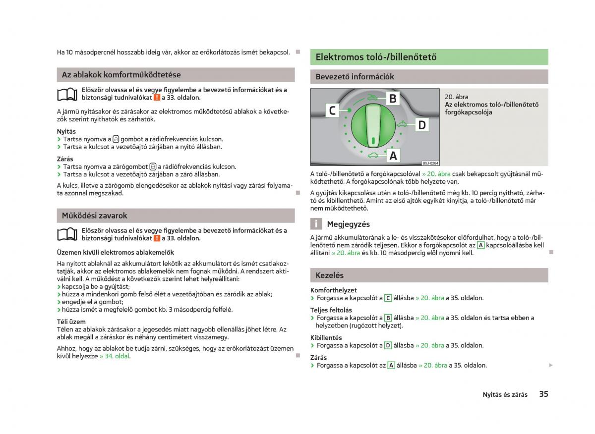 Skoda Fabia II 2 Kezelesi utmutato / page 37