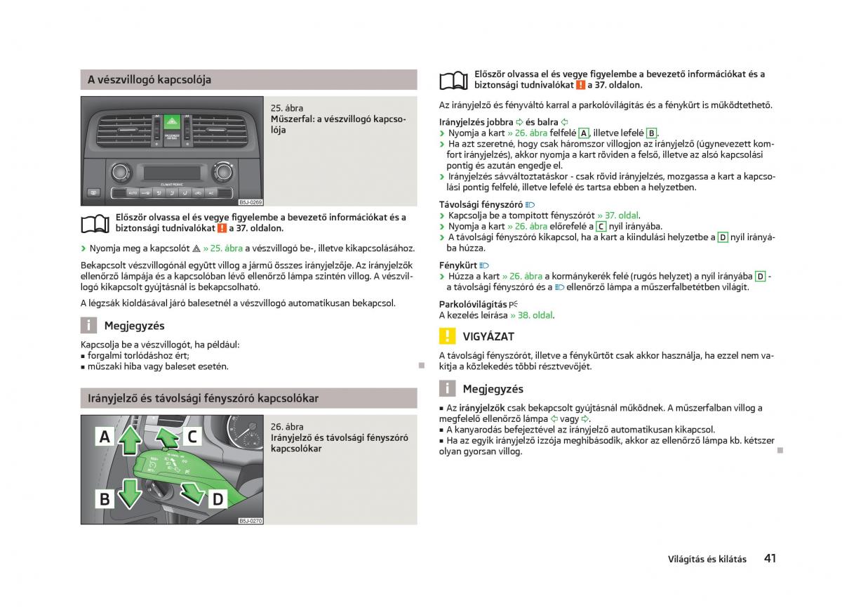 Skoda Fabia II 2 Kezelesi utmutato / page 43