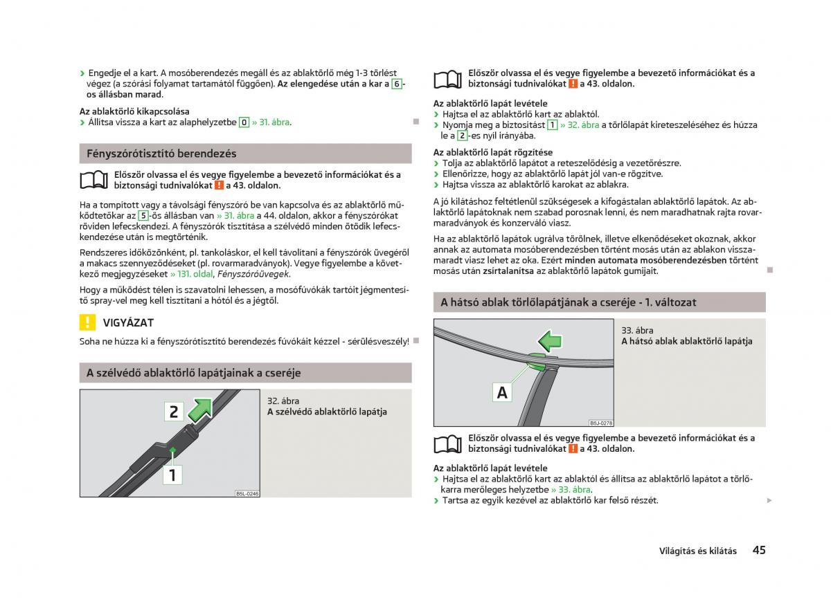 Skoda Fabia II 2 Kezelesi utmutato / page 47