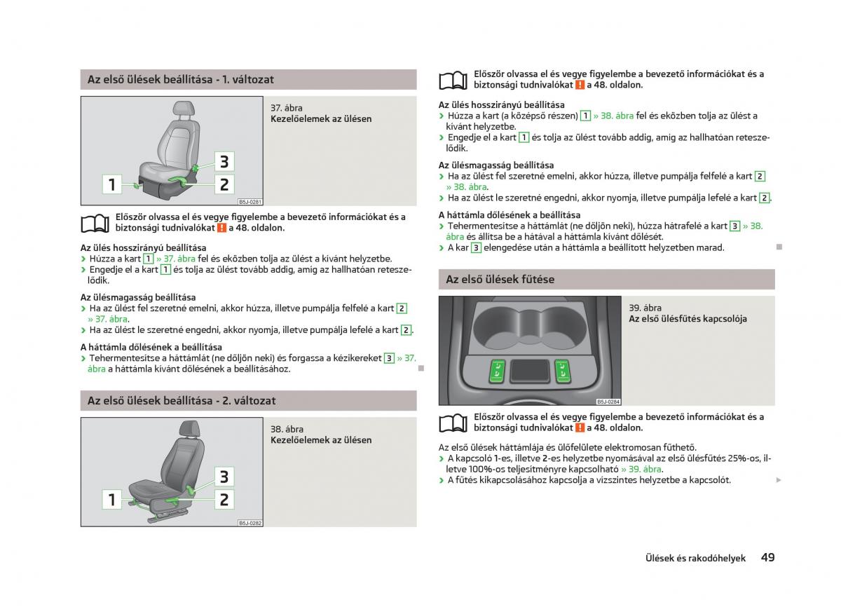 Skoda Fabia II 2 Kezelesi utmutato / page 51