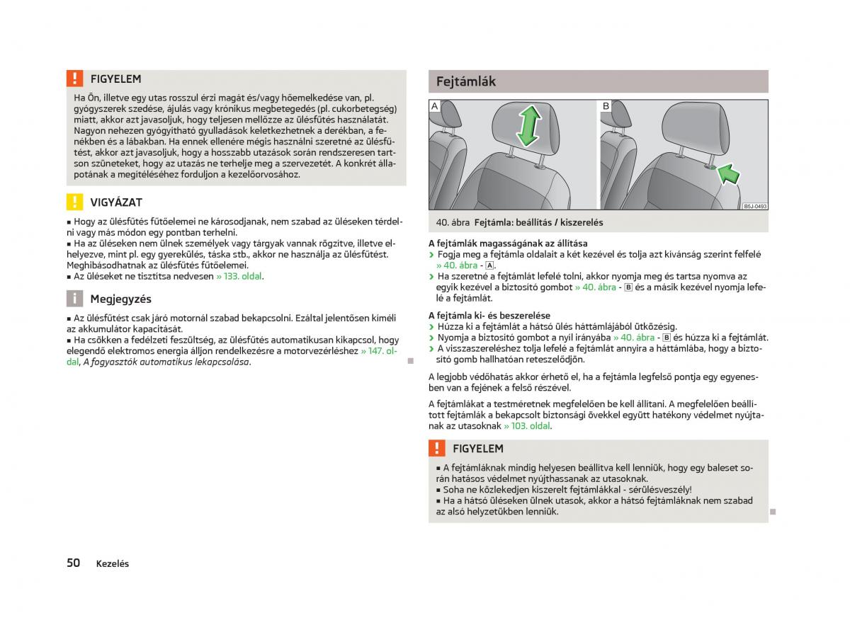 Skoda Fabia II 2 Kezelesi utmutato / page 52