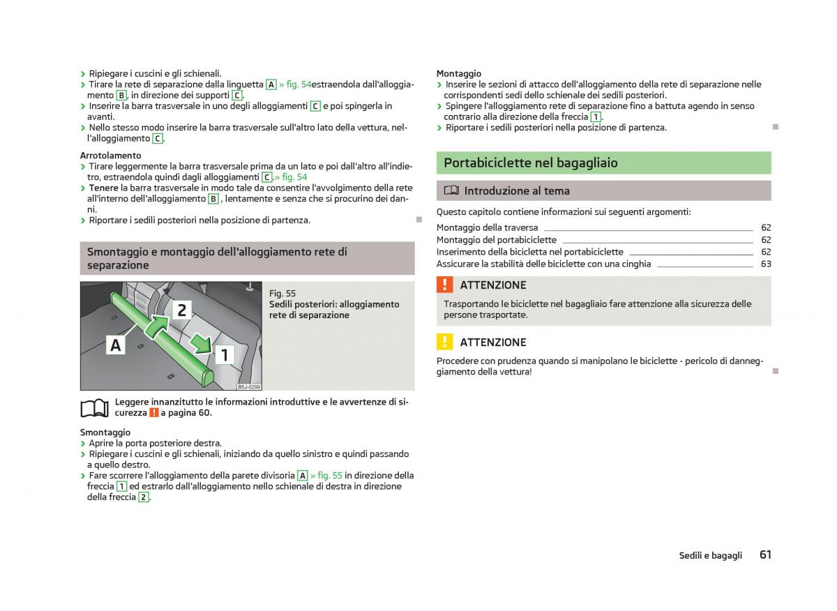 Skoda Fabia II 2 manuale del proprietario / page 63