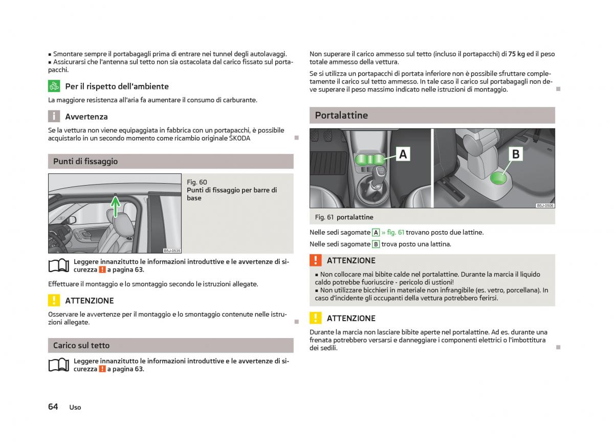 Skoda Fabia II 2 manuale del proprietario / page 66