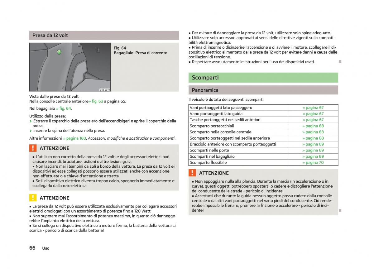 Skoda Fabia II 2 manuale del proprietario / page 68