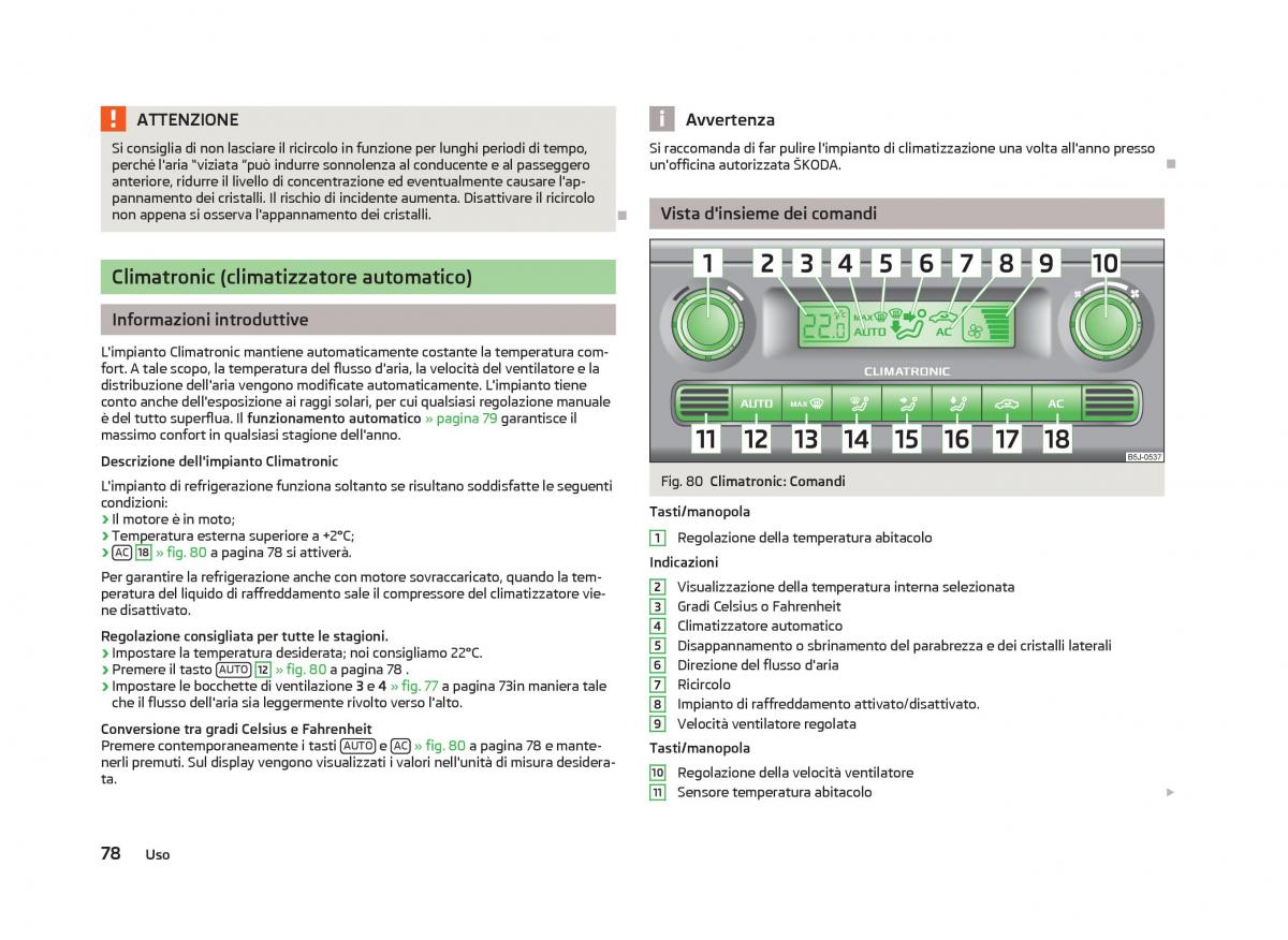 Skoda Fabia II 2 manuale del proprietario / page 80