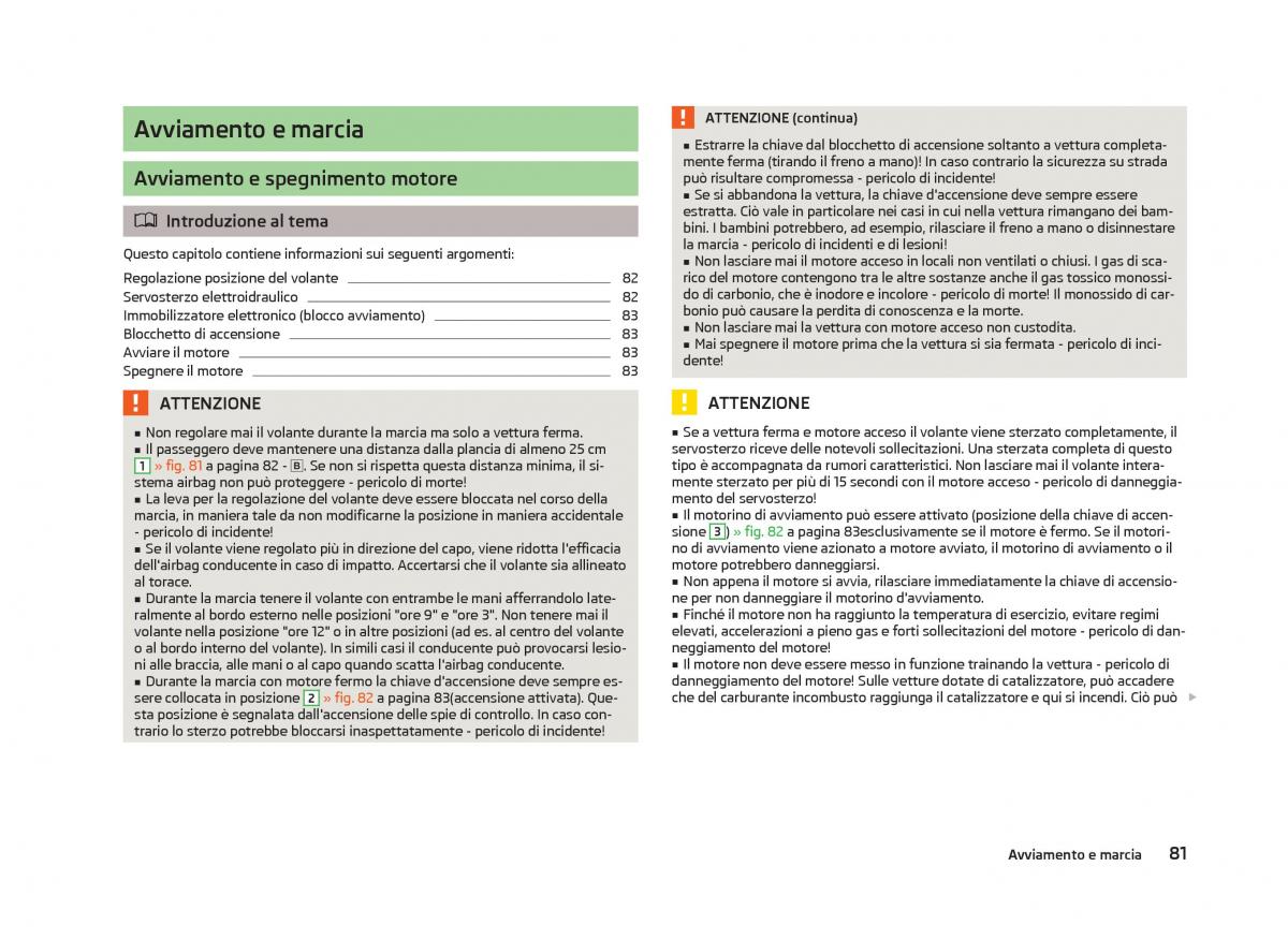 Skoda Fabia II 2 manuale del proprietario / page 83