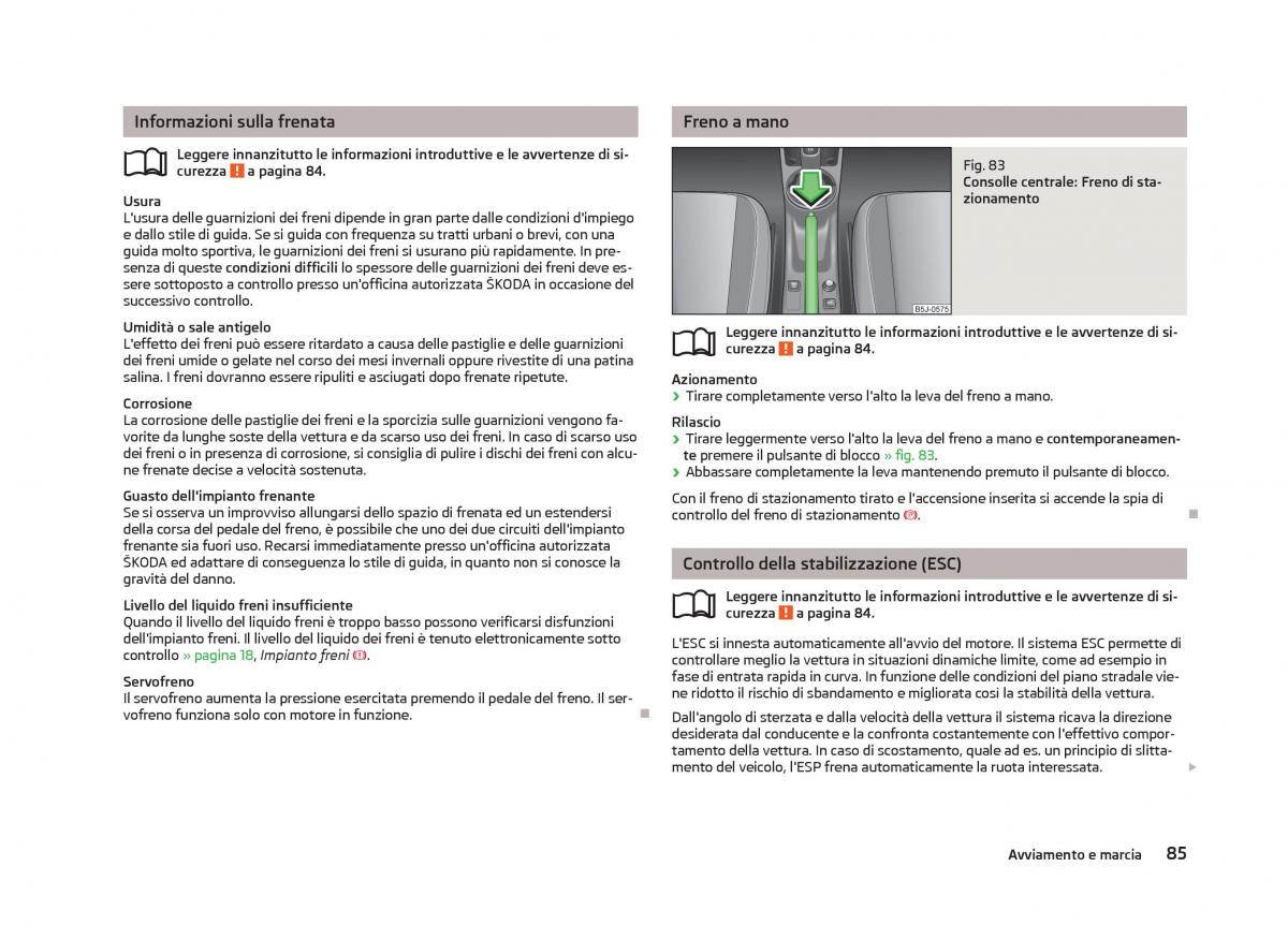 Skoda Fabia II 2 manuale del proprietario / page 87