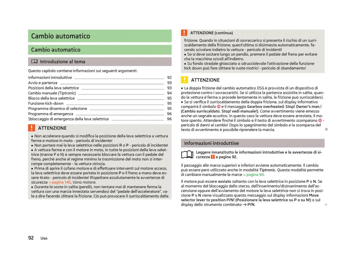 Skoda Fabia II 2 manuale del proprietario / page 94