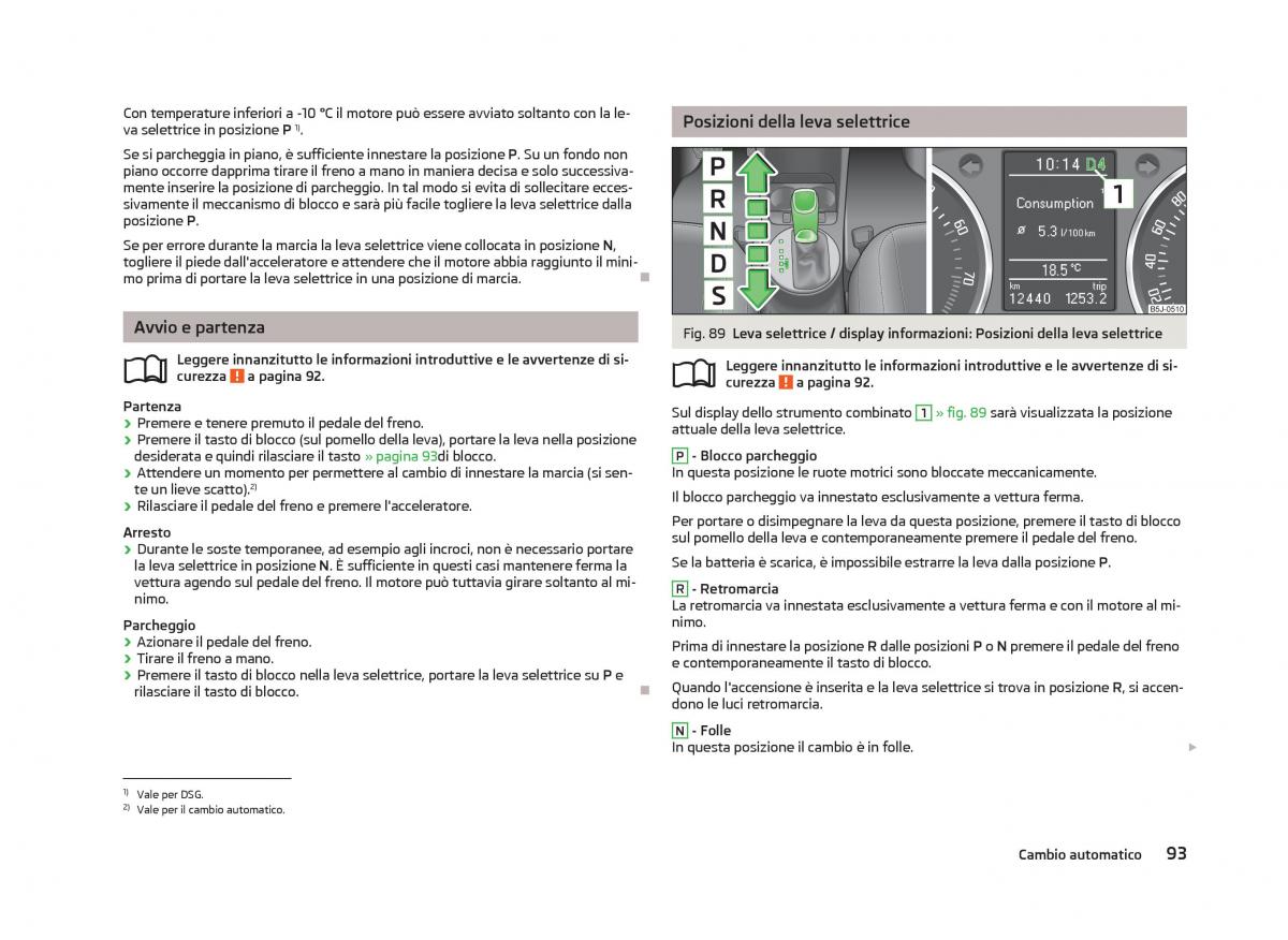 Skoda Fabia II 2 manuale del proprietario / page 95