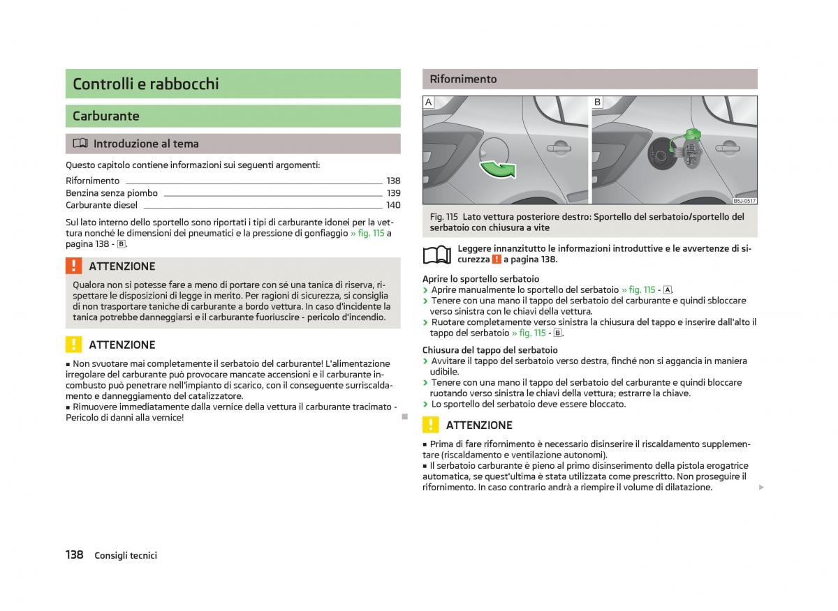 Skoda Fabia II 2 manuale del proprietario / page 140