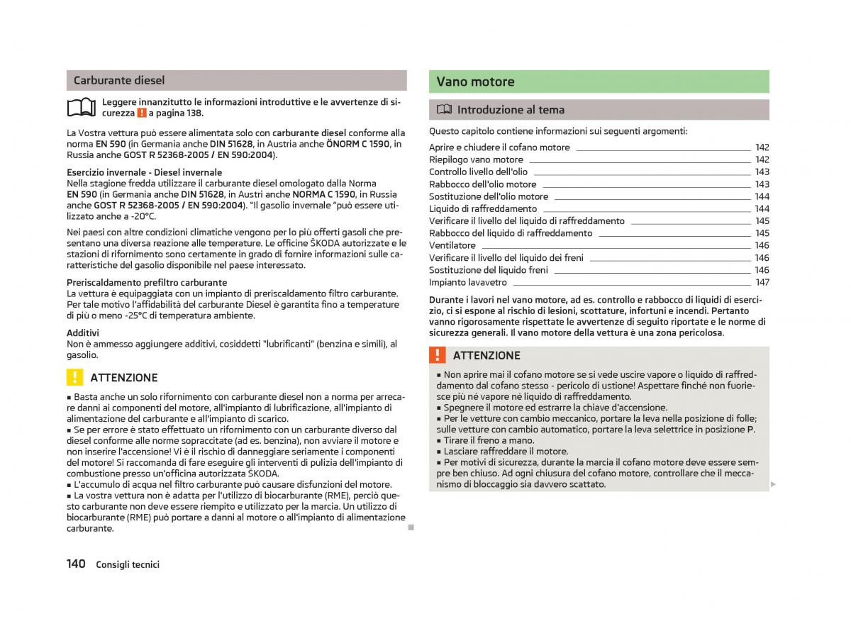 Skoda Fabia II 2 manuale del proprietario / page 142