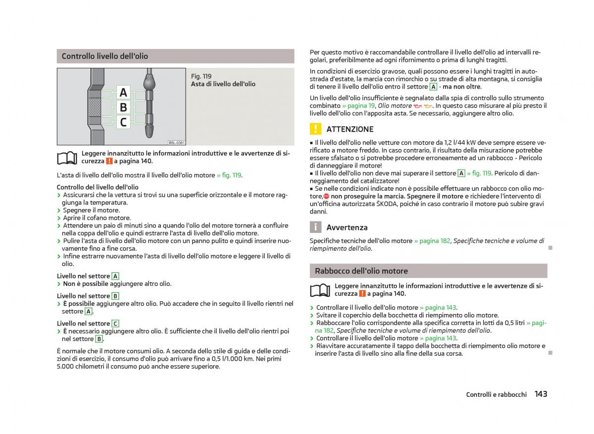 Skoda Fabia II 2 manuale del proprietario / page 145