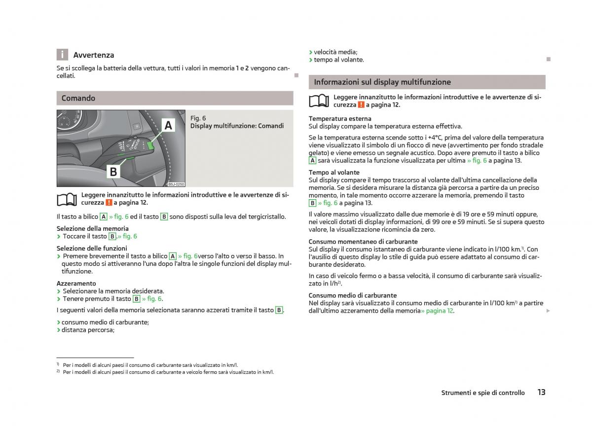 Skoda Fabia II 2 manuale del proprietario / page 15