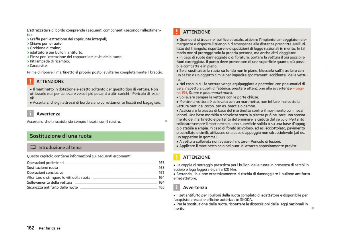 Skoda Fabia II 2 manuale del proprietario / page 164