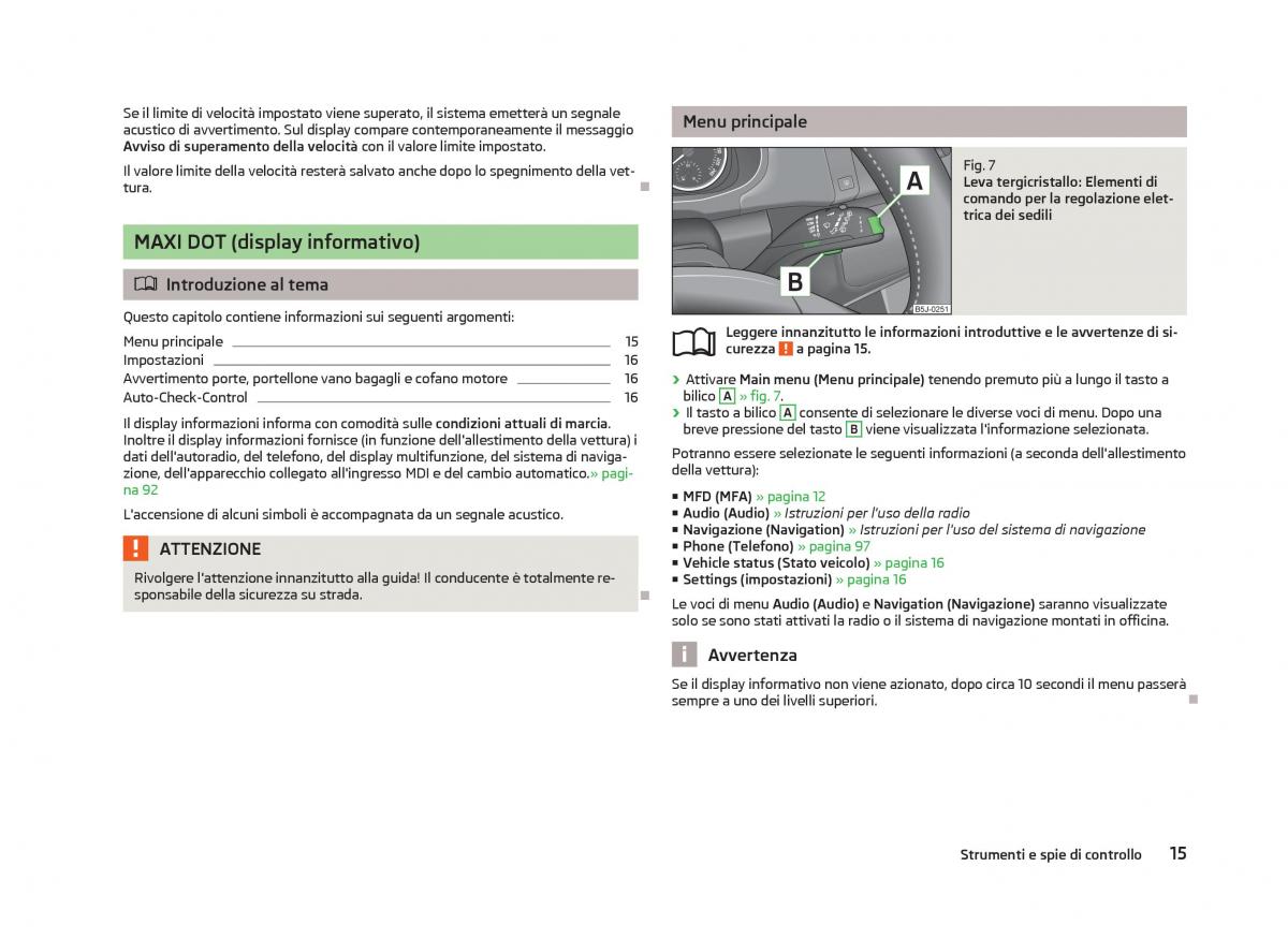 Skoda Fabia II 2 manuale del proprietario / page 17