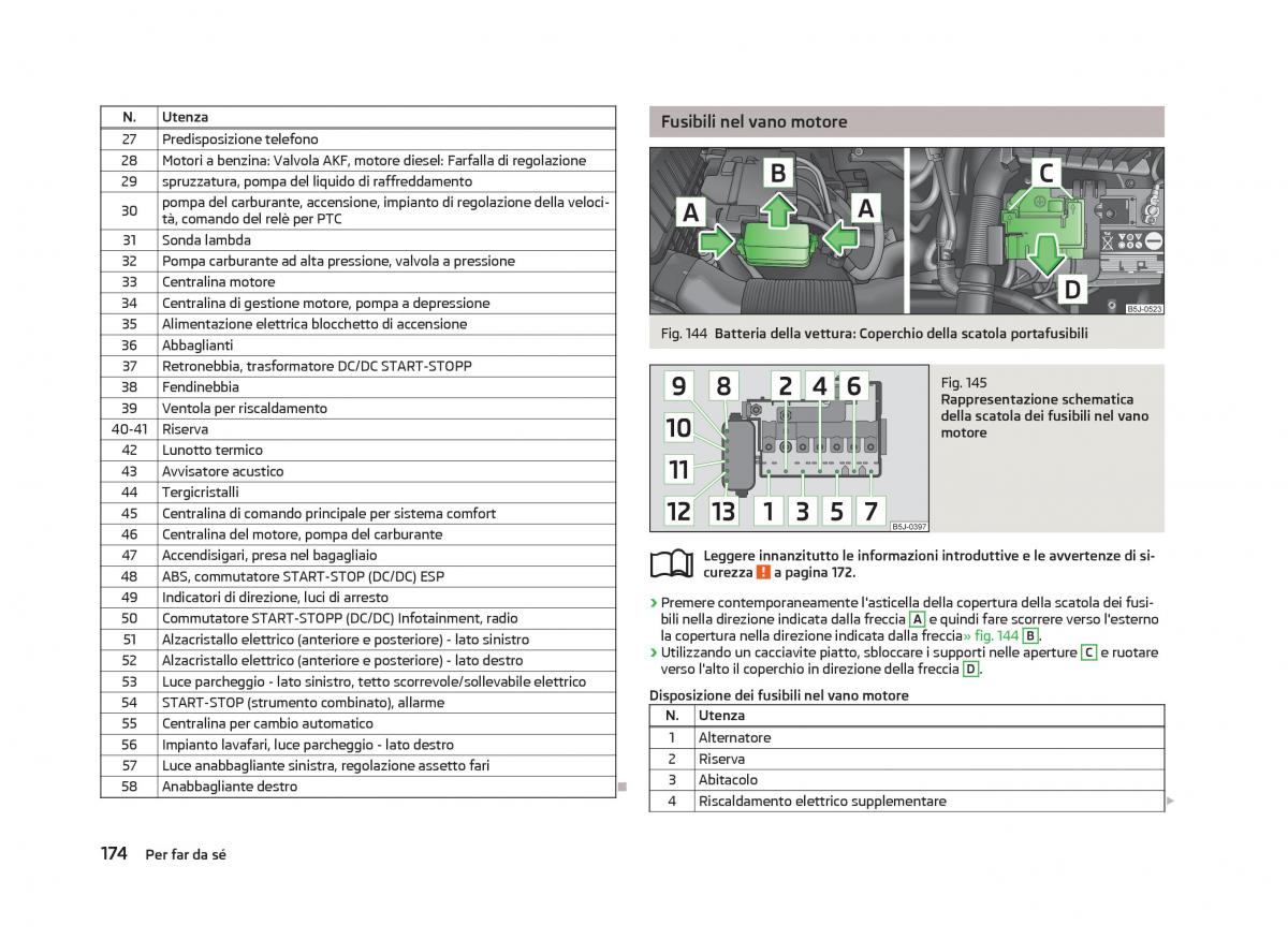 Skoda Fabia II 2 manuale del proprietario / page 176