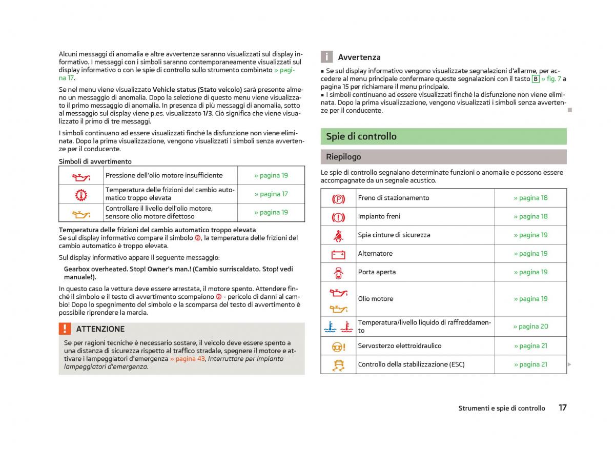 Skoda Fabia II 2 manuale del proprietario / page 19