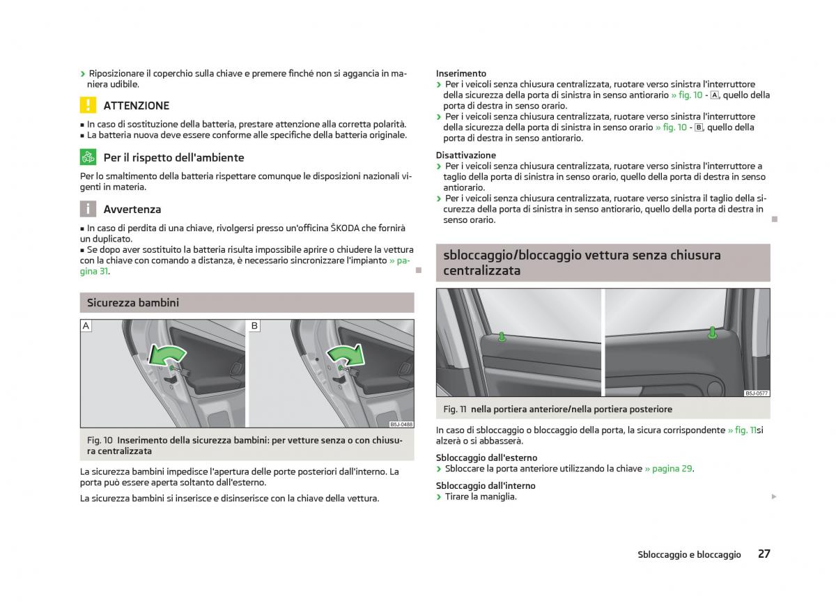 Skoda Fabia II 2 manuale del proprietario / page 29