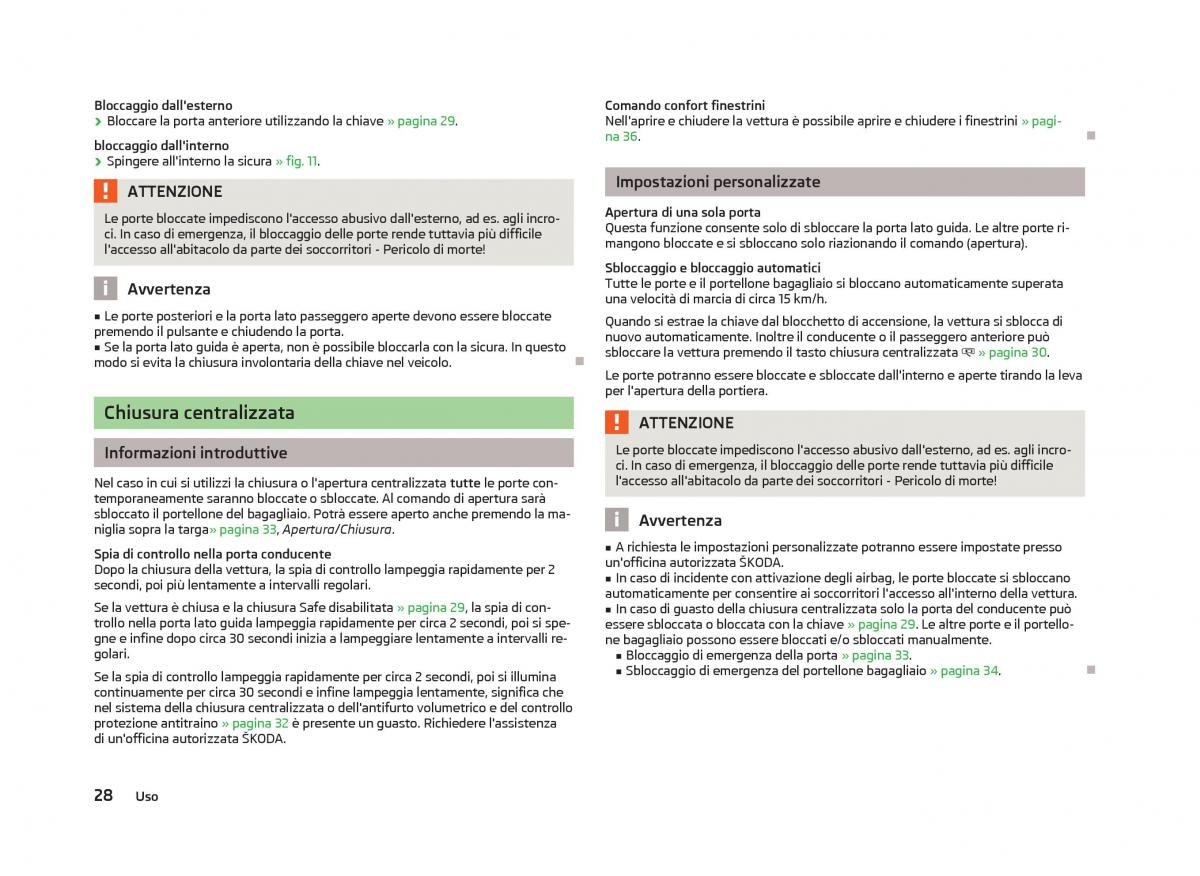 Skoda Fabia II 2 manuale del proprietario / page 30