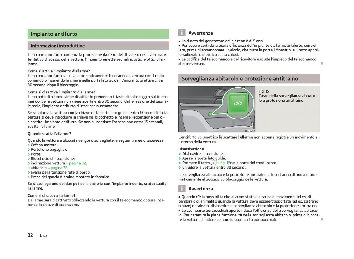 Skoda Fabia II 2 manuale del proprietario / page 34