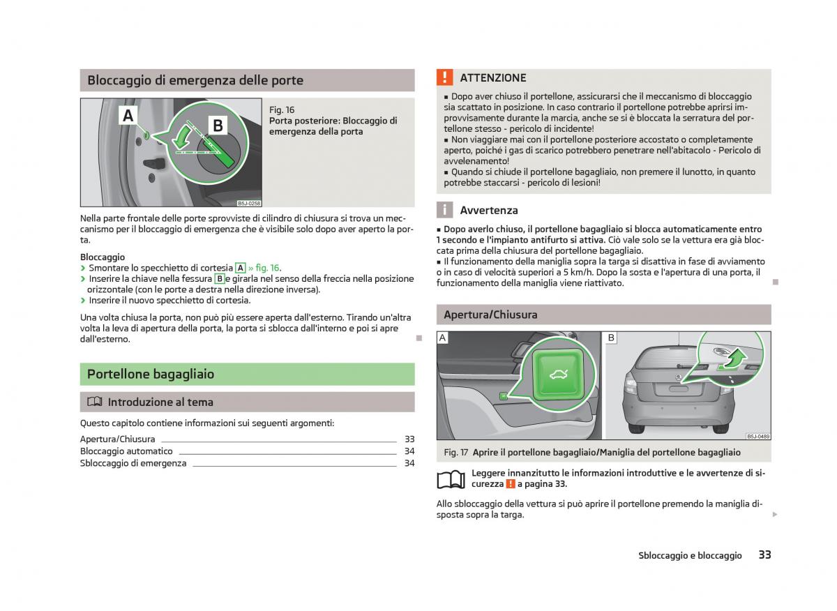 Skoda Fabia II 2 manuale del proprietario / page 35